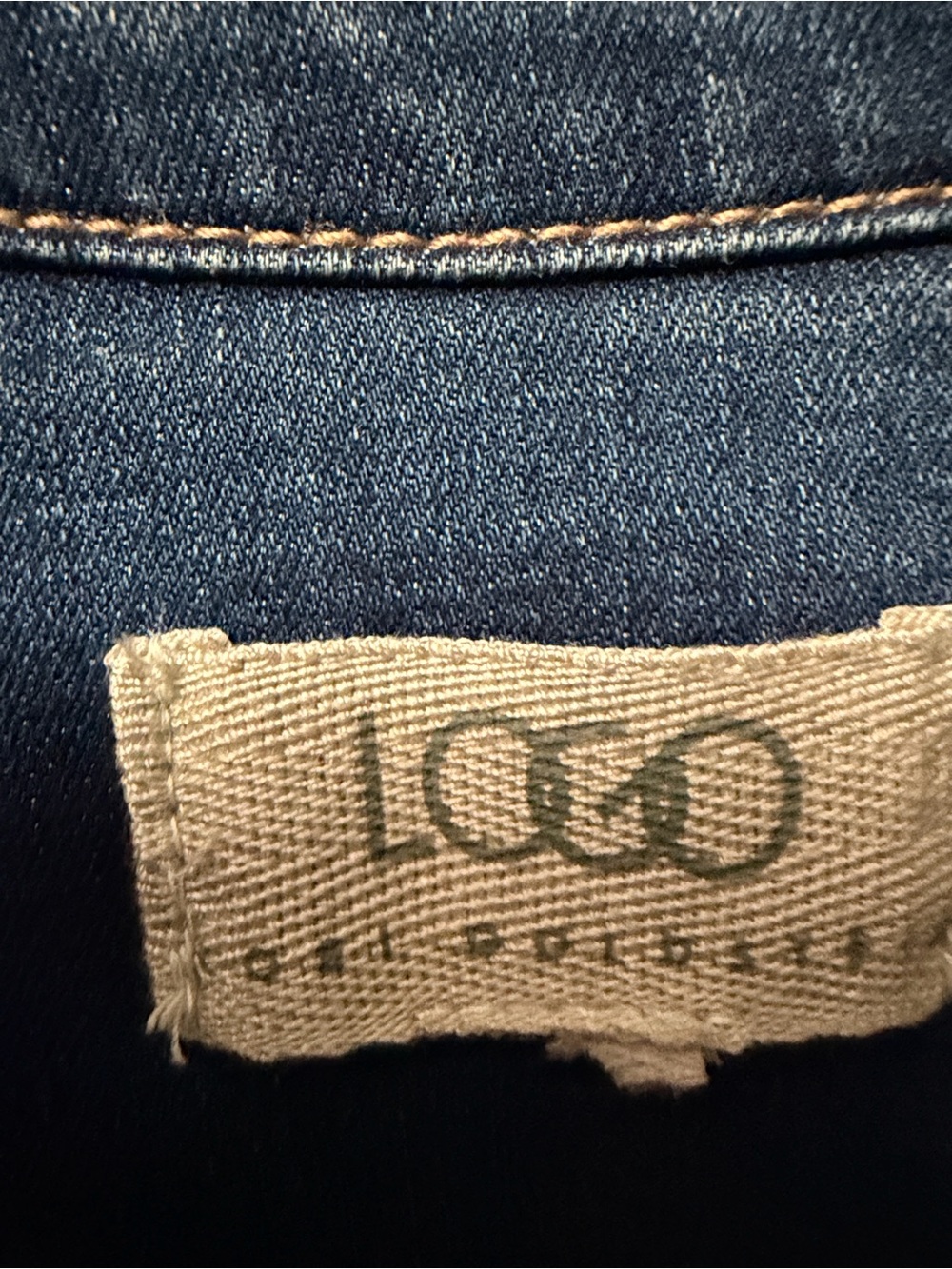 LOGO by Lori Goldstein 1X Long Denim Duster Jacket Stretch Blue Jean Coat - Picture 3 of 4